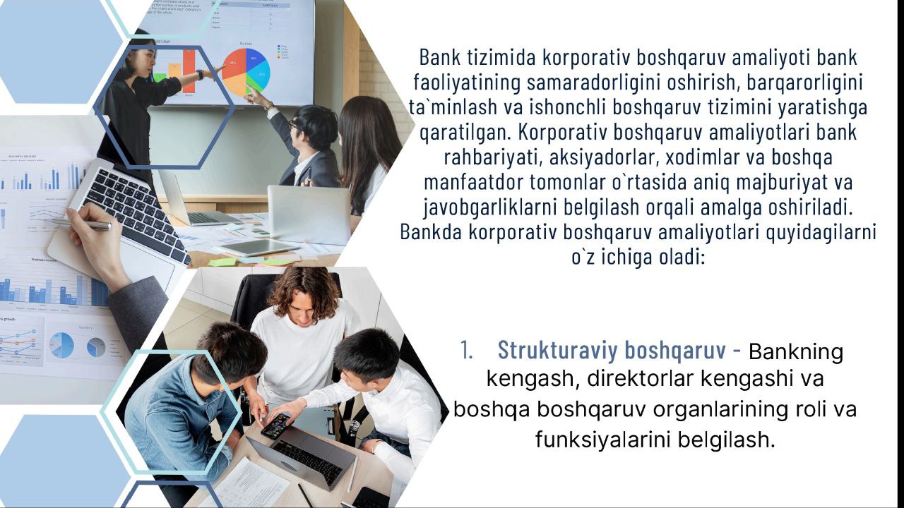Bank sohasida Korporativ boshqaruv tizimi