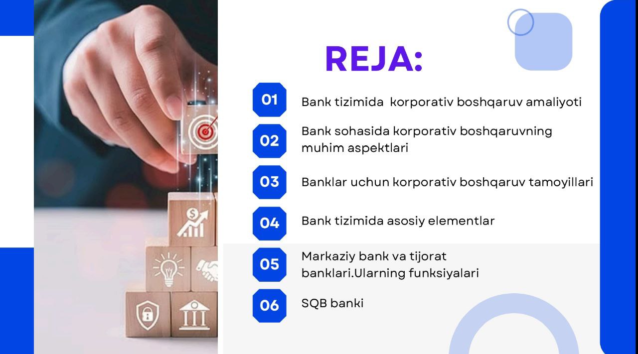 Bank sohasida Korporativ boshqaruv tizimi